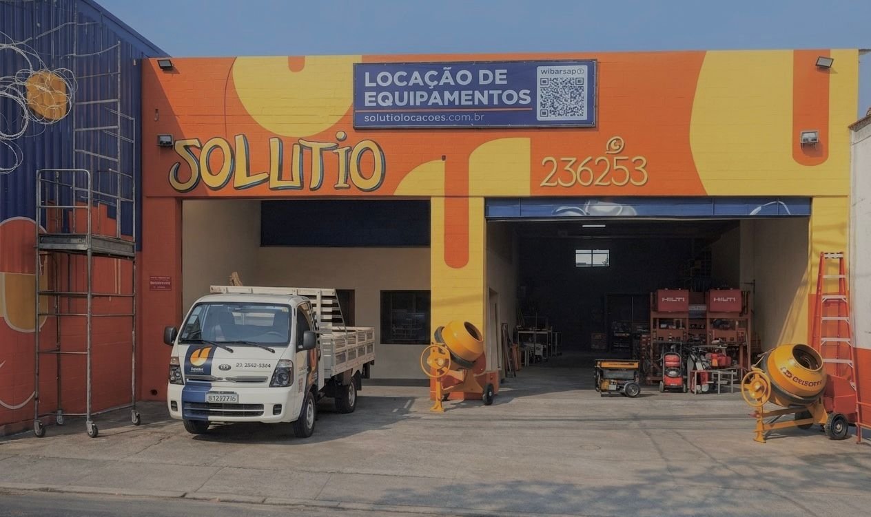 Fachada da Solutio Locações em São Paulo
